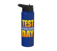Test Day May the Skills Be with You Exam Day Student Teacher Stainless Steel Insulated Water Bottle