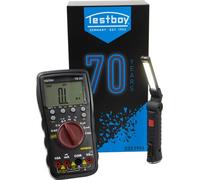 Testboy Jubi-Box 316 Black Edition et Light 150 gratuit (mesures précises, robuste et durable, large plage de mesure, fonction de maintien des données, dimensions : 185 x 95 x 40 mm), noir