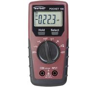 Testboy Multimètre numérique TB Pocket 100 – CAT III 600 V, 4000 pts, T-RMS, écran LCD – rouge/noir