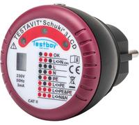 TESTBOY Testavit Schuki 3 LCD Testeur de prise CAT II 300 V LED, LCD