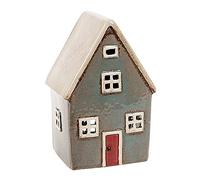 TESTEL Village Pottery Cornish Lanterne Grande Maison, Gris Foncé