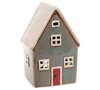 TESTEL Village Pottery Cornish Lanterne Grande Maison, Gris Foncé