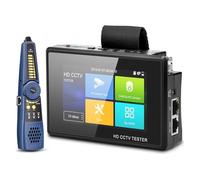 Testeur CCTV, Testeur de vidéosurveillance 4 pouces, testeur caméra IP poignet Portable, 4K H.265 CVBS CVI TVI AHD, analogique avec POE/IP(With wire tracker)