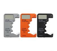 Testeur de batterie numérique avec écran LCD pour AA AAA C D 9 V N CR123A - pour mini détecteur de niveau de tension portable pour un usage domestique orange (orange)