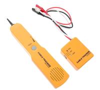 Testeur de Câble Réseau Localisateur de Câbles Rj11 ABS Jaune | Détection de Court-circuit, Suivi de Ligne et Identification, Indication de Défaut, 2 Piles 9v Non Incluses
