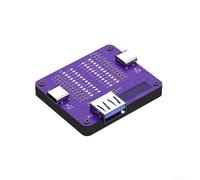 Testeur de câble TC24 à double tête de type C avec 12 LED pour la détection de broches USB-C et la recherche de défauts sur les téléphones Android - Violet 4,2 x 5 cm