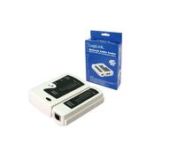 Testeur de câbles LogiLink WZ0010 pour réseaux RJ45/RJ11/RJ12 et câbles coaxiaux avec indicateur LED de continuité.