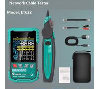 Testeur de câbles réseau - ET622 - Portée de test : 400 m - Écran LCD couleur de 3,2 pouces - Test PoE - Identification des câbles - Mesure des coupures de fil - Mesure de la tension de la batterie (1
