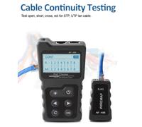 Testeur de câbles réseau NF-488 - Testeur PoE - Écran LCD - Localisateur de câbles - Mesure de tension DC de 0 à 60 V - Test de boucle