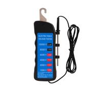 Testeur de clôture électrique, testeur de tension numérique pour clôture électrique avec 8 voyants néon, outil de jardinage pour clôture électrique, plage de mesure 1 kV à 10 kV