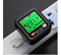Testeur de fil de terre pour testeur de prise, écran LCD Test de Déclenchement RCD Vérification de Phase de polarité Détecteur de