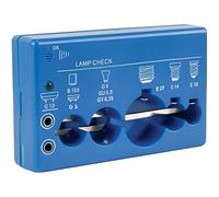 Velleman Testeur d'ampoules, testeur de lampe, testeur de tension et puissance avec indicateur LED et bip sonore, pour culots G13, Ba15d, G5, G4, GU5.3, GY6.35, E27, E14, E10