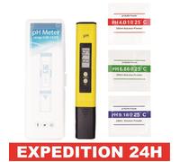 Testeur de pH Numérique, Testeur PH Électronique, Ecran LCD avec Rétro éclairage, Plage de Testeur de PH 0,00-14,00, PH Mètre
