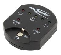 ANSMANN Testeur de piles boutons (1 pce) - Testeur piles plates alcalines 1,5V et lithium 3V - Testeur de capacité des piles de type CR2025, CR2032, LR41, LR44, et autres formats