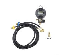 Testeur de pression électronique Hvac Manomètre numérique pour R134a pour R1234yf R410a R22 Chargement avec écran LCD haute résolution Noir (MG-201-1 Home Set)