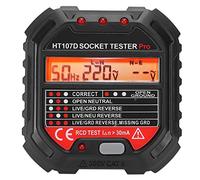 Testeur de prise, écran lcd 90-250 V HT107D détecteur | Abs, phase terre, 90-250 V, socles muraux, écoles, laboratoires, usines