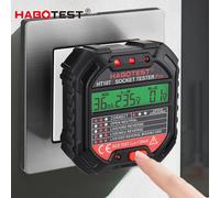 Testeur de prise numérique HT107, tension Pro 30mA et 5mA, Test RCD, détecteur intelligent, prise ue US UK, terre, ligne zéro, contrôle de Phase de polarité HT107E UK Plug