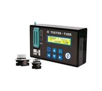 Testeur de puce logique T100 pour familles 74HC 74LS CD4000 avec fonction d'auto-test S T Key et système de navigation à bouton simple (unité principale + station d'accueil)