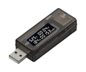 Testeur de puissance avec écran IPS pour tension et courant en watts - pour capacité de batterie pour batterie externe pour iPhone et MacBook Noir