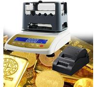 Testeur de Pureté Or Électronique avec Imprimante d'Étiquettes, Analyseur de Densité Haute Précision pour Or Argent Platine Palladium, Kit Portable Écran LCD et Batterie Rechargeable - Modèles A/B/C