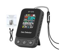 Testeur de qualité de l'air, détecteur portable de dioxyde de carbone - Analyseur avec batterie pour température et humidité, pour maison, intérieur, bureau, voiture, hôtel, école