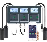 Testeur de qualité de l'eau, plage de pH 0,00-14,00, plage de conductivité 0-19 000 μS/cm, plage de TDS 0-1 999 ppm, enregistrement automatique des données, connectivité Wi-Fi