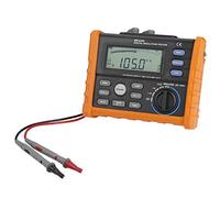 Testeur de résistance d'isolement, PEAKMETER PM5205 Calcul automatique Compteur de tension CA et CC Testeur de résistance de terre d'automate Mégohmmètre Affichage analogique numérique 0.01MΩ-100GΩ 25