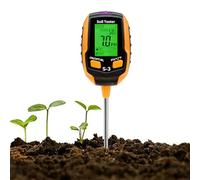 Testeur de Sol 4 en 1 Numérique, Humidimètre Plante avec Écran LCD Rétroéclairé, Mesureur de Terre pour Humidité, pH, Température et Lumière, Capteur Humidité pour Jardin Ferme, Intérieur et Extérieur