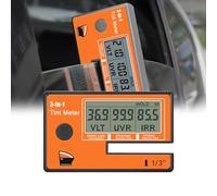 Testeur de teinte pour fenêtre, 3 en 1 avec testeur de transmission VL/UV/IR, lecteur numérique portable de teinte pour vitre latérale, film solaire, fenêtre de voiture