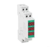 Testeur de tension module monophasé pour montage sur rail DIN, plage CC 11 V-310 V, affichage numérique LED haute précision, (TOVME-3D)