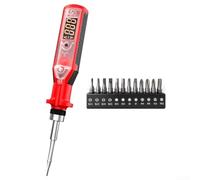 Testeur de tension numérique avec détection AC sans contact | Pour voix intelligente et affichage LED | Tournevis de test de circuit électrique multifonction pour la maison et l'atelier (13 pièces)