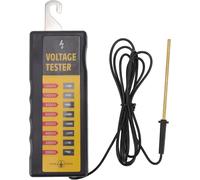 Testeur de tension pour clôture électrique, portée jusqu'à 12 kV, détecteur de défauts portable pour clôture électrique avec 8 voyants lumineux, crochet et sonde Tester