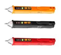 Testeur de Tension Sans Contact 12-1000V AC DC Stylo Capteur Électrique | Testeur de Tension Sans Contact 12-1000V AC DC Alarme Sonore Lumineuse Extinction Auto Batterie Faible(Nero)