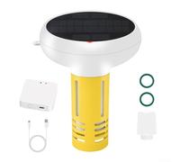 Testeur d'eau intelligent 7 en 1 pour application Tuya, moniteur numérique de température de conductivité, données en temps réel Wi-Fi pour appareil d'accès, couleur blanche et jaune (C)