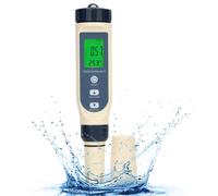 Testeur d'eau pH EC TDS - 5 en 1 - Salinité et température - Avec rétroéclairage