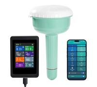 Testeur d'eau WLAN 8-en-1 pour piscine, mesurant le pH, l'ORP, le chlore, le taux de sel, le TDS, la conductivité, la densité spécifique et la température