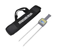 Testeur d'humidité des Grains Hygromètre numérique Portable avec écran LCD rétroéclairé par LED, Mise Hors Tension Automatique, Longue sonde pour blé, maïs, soja, Riz, orge,