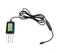 Testeur d'humidité du sol numérique USB NPK pH Salinité Temp Capteur pour serre de jardin Sonde noire 12,8 cm