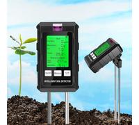Testeur d'humidité du Sol，Testeur Sol 6 en 1，Hygrometre Plante avec pH Humidité Fertilité du Sol Lumière du Soleil Détection de Température Testeur Humidité Plante， Adapté au Jardinage et Aux Plantes