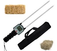 Testeur d'humidité portable pour foin, double sonde avec compensation automatique de la température pour balles de foin, ensilage, paille