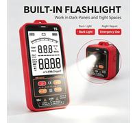 Testeur Électrique Portable pour Voiture et Maison | Écran HD large, rétroéclairage intégré, lampe de poche, étui souple, lecture facile