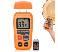 Testeur Humidité Bois, Humidimètre pour Bois de Chauffage avec LCD Rétroéclairé, Humidimètre Bois Cloison, 4 Modes de Mesure