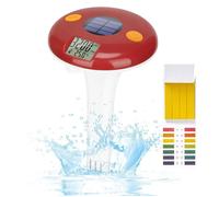 Testeur Numérique de Salinité Et pH Pour Piscine D'Eau Salée Et Spa - Thermomètre Intégré Avec Bandelettes Analyse Sel Et pH,Kit