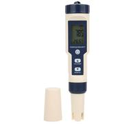 Testeur Ph Piscine 5 En 1 Ph/Tds/Ec/Salinité/ThermomèTre Testeur Piscine Electronique Ph Metre Piscine avec éCran, ÉTanchéIté Ip67, Adapté à L'Eau Potable, à L'Hydroponie, Aquariums