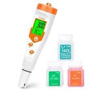 Testeur pH piscine - Mesure de pH - 4 en 1 - pH, EC, TDS et température - Pour eau et hydroculture