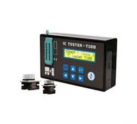 Testeur T100 IC et testeur de transistor avec plus de 1300 modèles de puces pour séries 74HC/74LS/CD4000, identification automatique de tension, fonction d'économie d'énergie et simple (unité