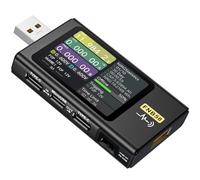 Testeur USB 4-28 V 7 A LCD USB A & C testeur de courant multimètre, détection de charge rapide, mesure d'ondulation, PD2.0/PD3.0, QC2.0/QC3.0