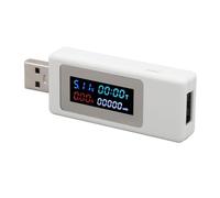 Testeur USB 4-30 V 0-6,5 A, Testeur D'ampèremètre Volmètre, Détecteur de Charge de Tension de Courant USB à écran Couleur Compatible avec Le Chargeur Super Flash dans Les 120 W