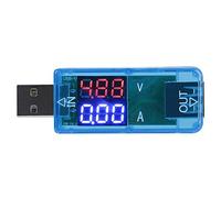 Testeur USB, Akozon affichage LCD couleur Voltmètre Ampèremètre Compteur de courant Chargeur multimètre Testeur USB Vitesse de test des câbles du chargeur(Bleu)