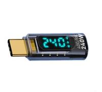 Testeur USB C 240 W 40 Gbit/s | Surveillance haute puissance de 240 W, écran LED en temps réel, affichage du courant de tension, contrôle de charge rapide